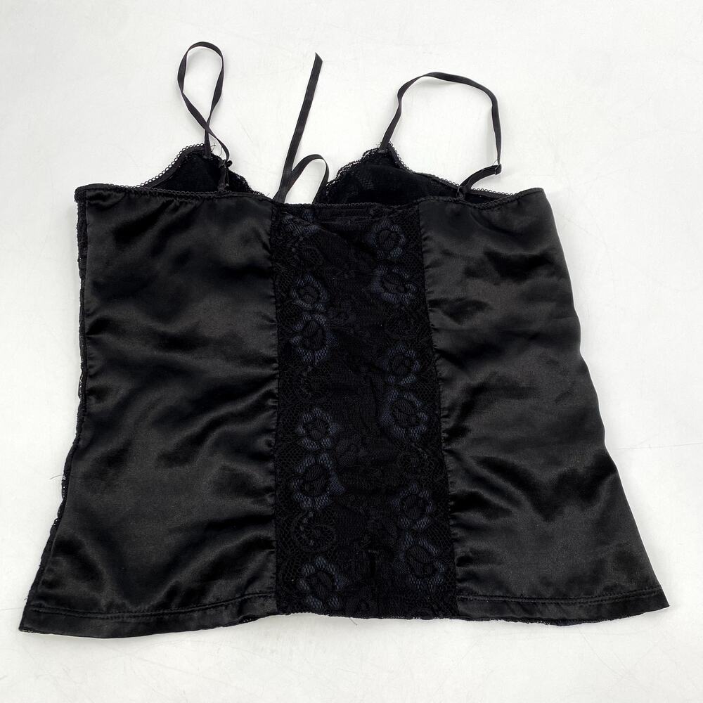 Guess Jeans Y2K Black Lace Lace up Cami‎ - Picture 3 of 4